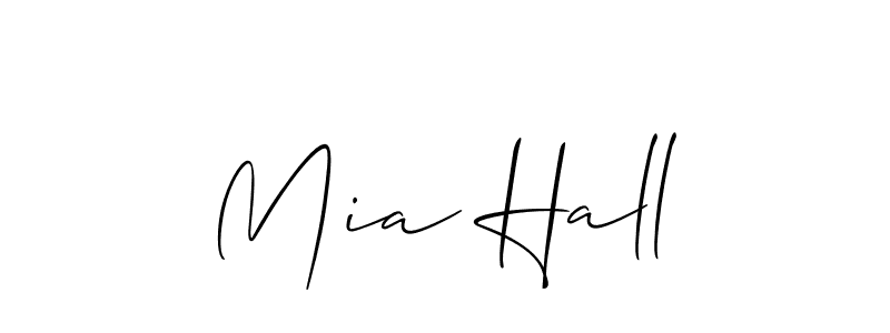 How to make Mia Hall signature? Allison_Script is a professional autograph style. Create handwritten signature for Mia Hall name. Mia Hall signature style 2 images and pictures png