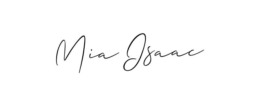 How to make Mia Isaac signature? Allison_Script is a professional autograph style. Create handwritten signature for Mia Isaac name. Mia Isaac signature style 2 images and pictures png