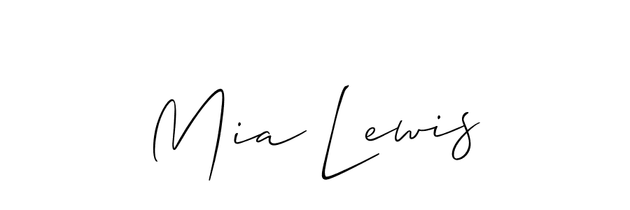 Similarly Allison_Script is the best handwritten signature design. Signature creator online .You can use it as an online autograph creator for name Mia Lewis. Mia Lewis signature style 2 images and pictures png