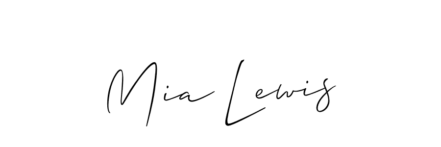 Create a beautiful signature design for name Mia Lewis. With this signature (Allison_Script) fonts, you can make a handwritten signature for free. Mia Lewis signature style 2 images and pictures png