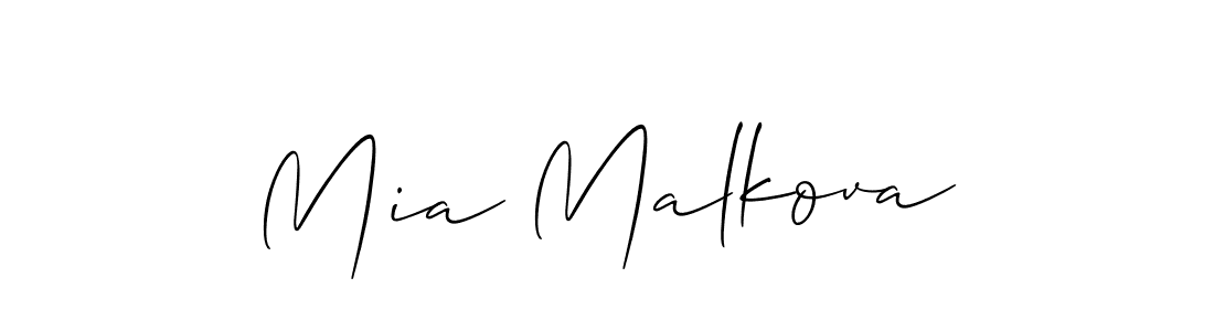 Use a signature maker to create a handwritten signature online. With this signature software, you can design (Allison_Script) your own signature for name Mia Malkova. Mia Malkova signature style 2 images and pictures png