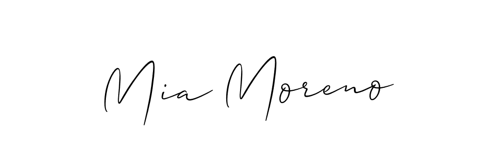 It looks lik you need a new signature style for name Mia Moreno. Design unique handwritten (Allison_Script) signature with our free signature maker in just a few clicks. Mia Moreno signature style 2 images and pictures png