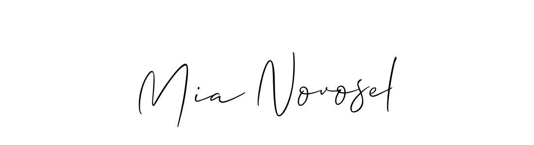 if you are searching for the best signature style for your name Mia Novosel. so please give up your signature search. here we have designed multiple signature styles  using Allison_Script. Mia Novosel signature style 2 images and pictures png
