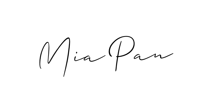 How to make Mia Pan name signature. Use Allison_Script style for creating short signs online. This is the latest handwritten sign. Mia Pan signature style 2 images and pictures png