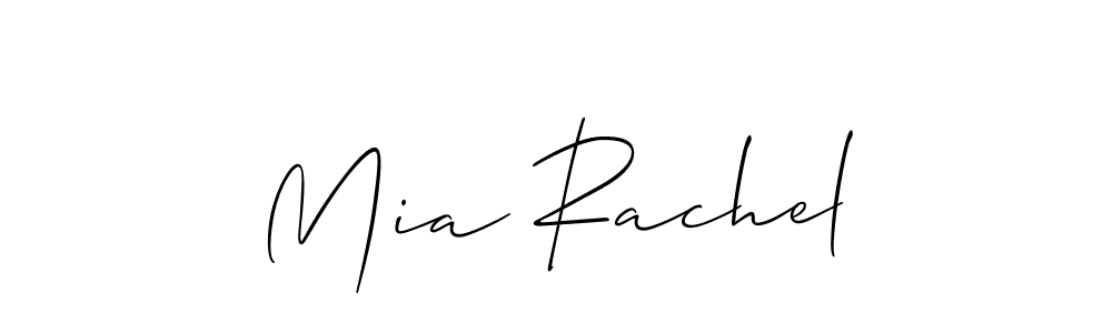 Use a signature maker to create a handwritten signature online. With this signature software, you can design (Allison_Script) your own signature for name Mia Rachel. Mia Rachel signature style 2 images and pictures png