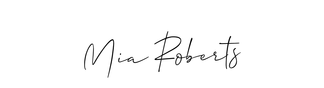 Mia Roberts stylish signature style. Best Handwritten Sign (Allison_Script) for my name. Handwritten Signature Collection Ideas for my name Mia Roberts. Mia Roberts signature style 2 images and pictures png