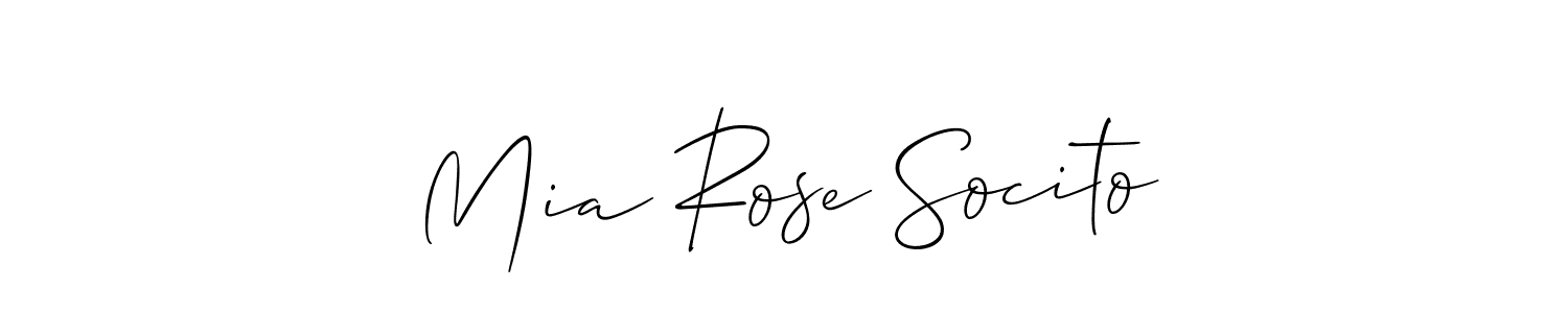 Also You can easily find your signature by using the search form. We will create Mia Rose Socito name handwritten signature images for you free of cost using Allison_Script sign style. Mia Rose Socito signature style 2 images and pictures png