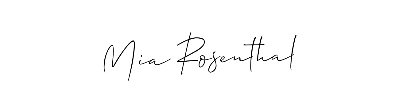 Make a beautiful signature design for name Mia Rosenthal. With this signature (Allison_Script) style, you can create a handwritten signature for free. Mia Rosenthal signature style 2 images and pictures png