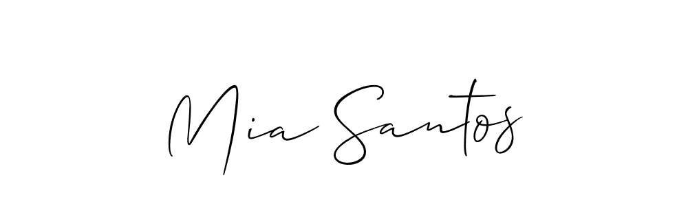 Also we have Mia Santos name is the best signature style. Create professional handwritten signature collection using Allison_Script autograph style. Mia Santos signature style 2 images and pictures png