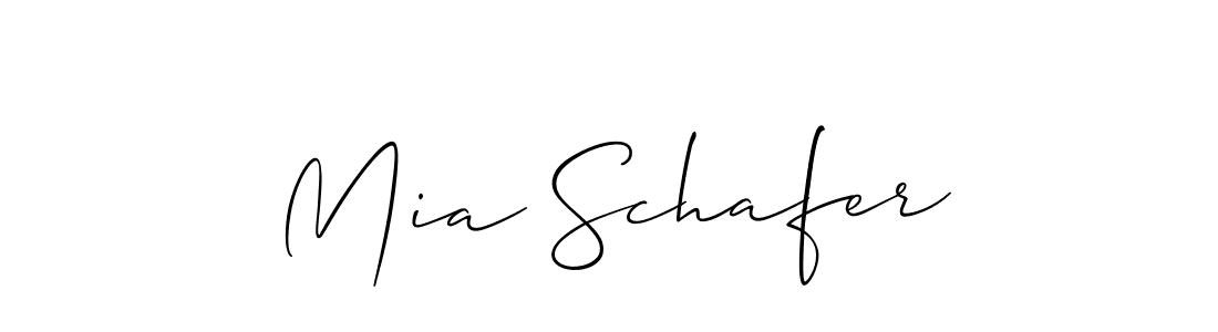 How to make Mia Schafer signature? Allison_Script is a professional autograph style. Create handwritten signature for Mia Schafer name. Mia Schafer signature style 2 images and pictures png