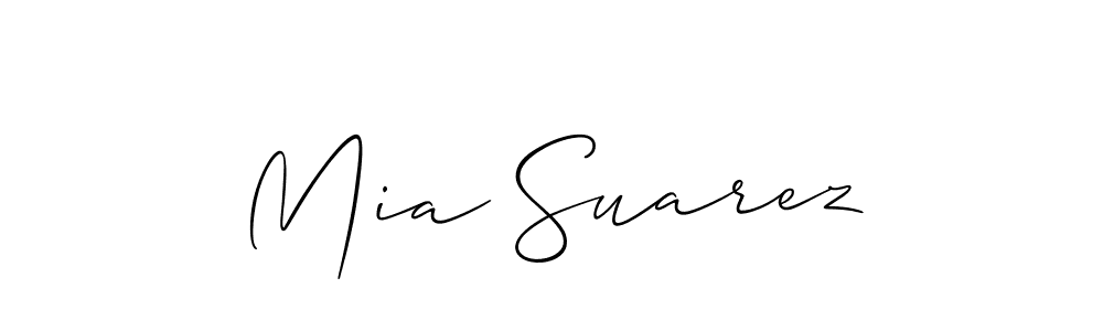 Allison_Script is a professional signature style that is perfect for those who want to add a touch of class to their signature. It is also a great choice for those who want to make their signature more unique. Get Mia Suarez name to fancy signature for free. Mia Suarez signature style 2 images and pictures png