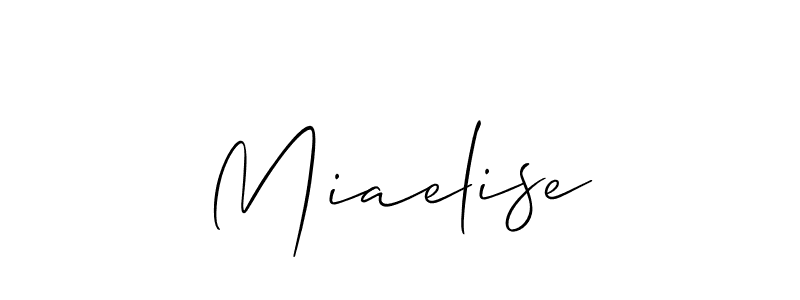 Design your own signature with our free online signature maker. With this signature software, you can create a handwritten (Allison_Script) signature for name Miaelise. Miaelise signature style 2 images and pictures png