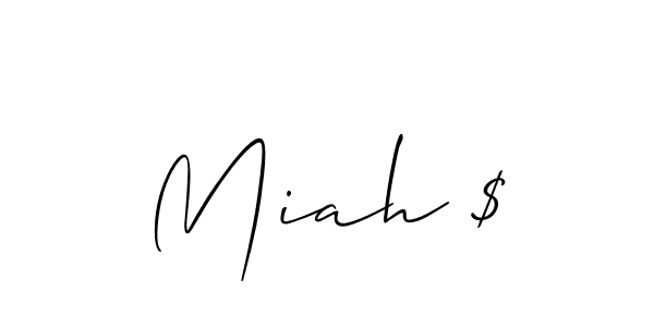 Allison_Script is a professional signature style that is perfect for those who want to add a touch of class to their signature. It is also a great choice for those who want to make their signature more unique. Get Miah $ name to fancy signature for free. Miah $ signature style 2 images and pictures png