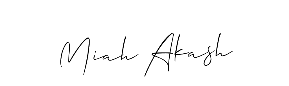 Make a beautiful signature design for name Miah Akash. With this signature (Allison_Script) style, you can create a handwritten signature for free. Miah Akash signature style 2 images and pictures png