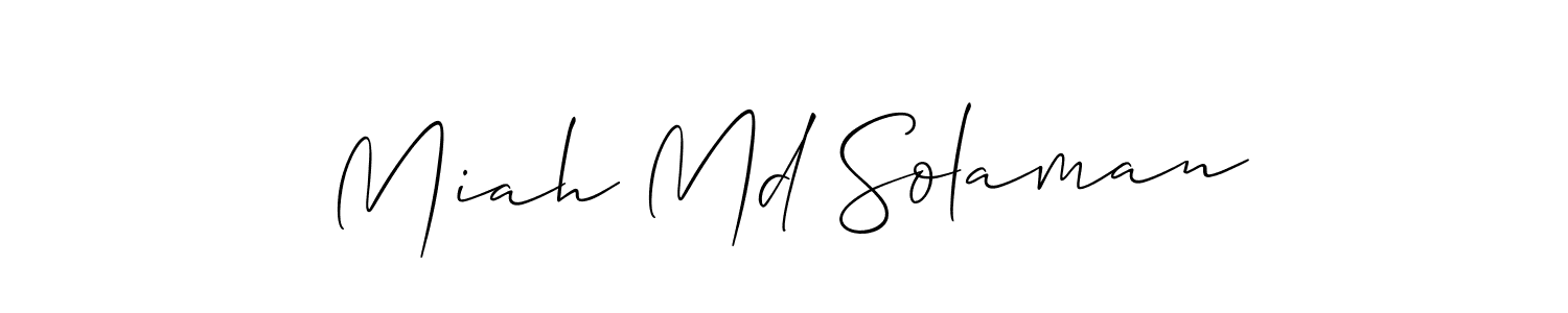 How to Draw Miah Md Solaman signature style? Allison_Script is a latest design signature styles for name Miah Md Solaman. Miah Md Solaman signature style 2 images and pictures png