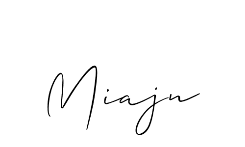 Design your own signature with our free online signature maker. With this signature software, you can create a handwritten (Allison_Script) signature for name Miajn. Miajn signature style 2 images and pictures png