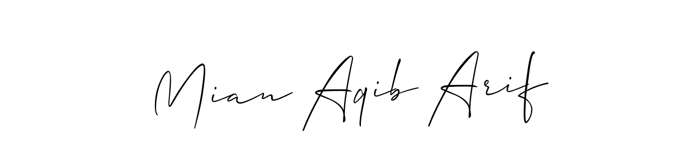 You can use this online signature creator to create a handwritten signature for the name Mian Aqib Arif. This is the best online autograph maker. Mian Aqib Arif signature style 2 images and pictures png