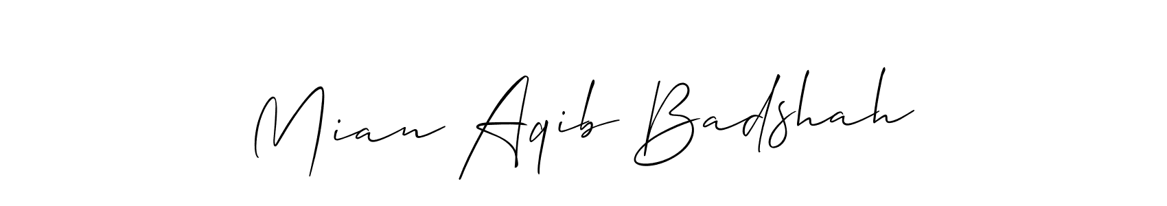 You should practise on your own different ways (Allison_Script) to write your name (Mian Aqib Badshah) in signature. don't let someone else do it for you. Mian Aqib Badshah signature style 2 images and pictures png