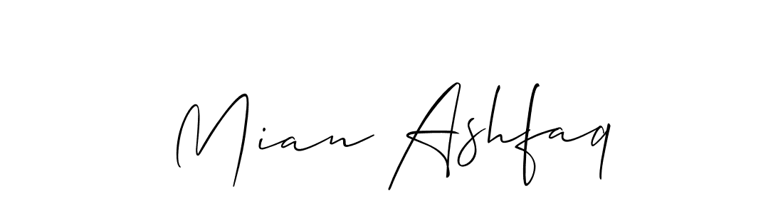 Also You can easily find your signature by using the search form. We will create Mian Ashfaq name handwritten signature images for you free of cost using Allison_Script sign style. Mian Ashfaq signature style 2 images and pictures png