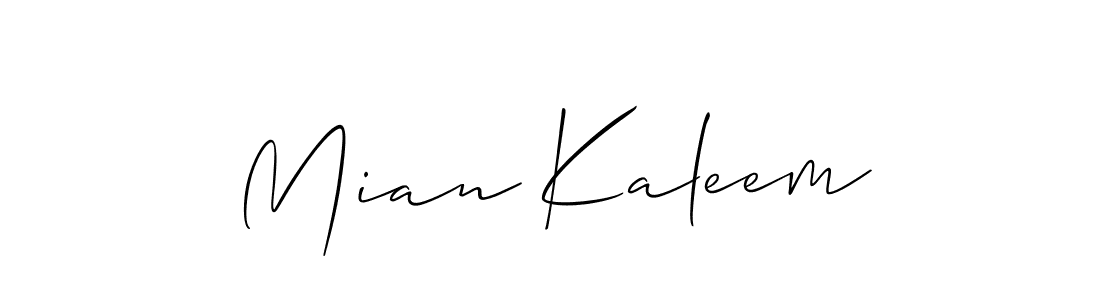 Also we have Mian Kaleem name is the best signature style. Create professional handwritten signature collection using Allison_Script autograph style. Mian Kaleem signature style 2 images and pictures png