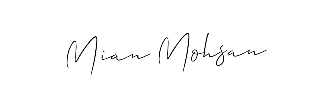 Similarly Allison_Script is the best handwritten signature design. Signature creator online .You can use it as an online autograph creator for name Mian Mohsan. Mian Mohsan signature style 2 images and pictures png