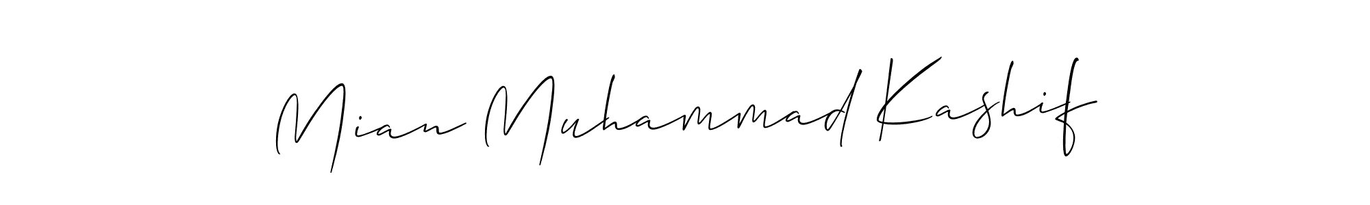 Use a signature maker to create a handwritten signature online. With this signature software, you can design (Allison_Script) your own signature for name Mian Muhammad Kashif. Mian Muhammad Kashif signature style 2 images and pictures png