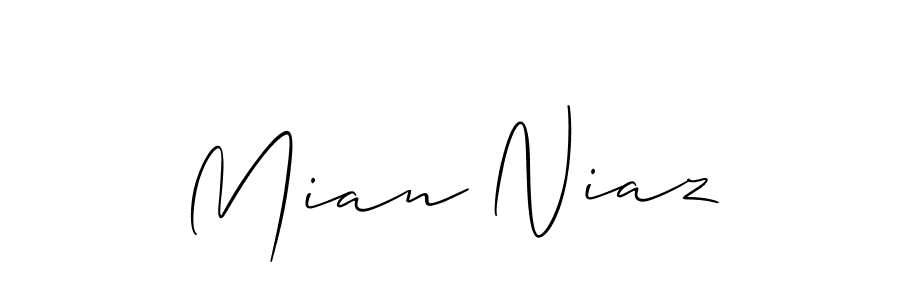 Similarly Allison_Script is the best handwritten signature design. Signature creator online .You can use it as an online autograph creator for name Mian Niaz. Mian Niaz signature style 2 images and pictures png