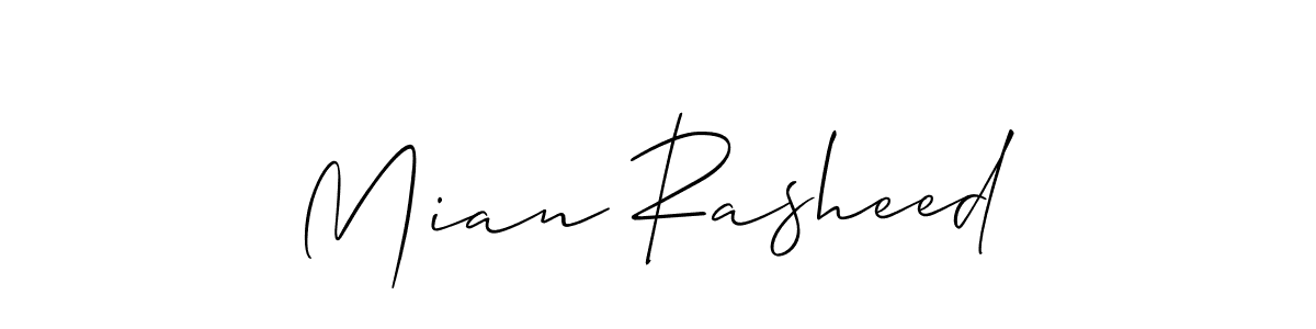 Mian Rasheed stylish signature style. Best Handwritten Sign (Allison_Script) for my name. Handwritten Signature Collection Ideas for my name Mian Rasheed. Mian Rasheed signature style 2 images and pictures png