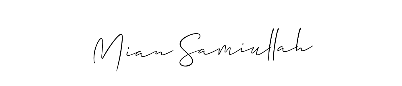 You can use this online signature creator to create a handwritten signature for the name Mian Samiullah. This is the best online autograph maker. Mian Samiullah signature style 2 images and pictures png