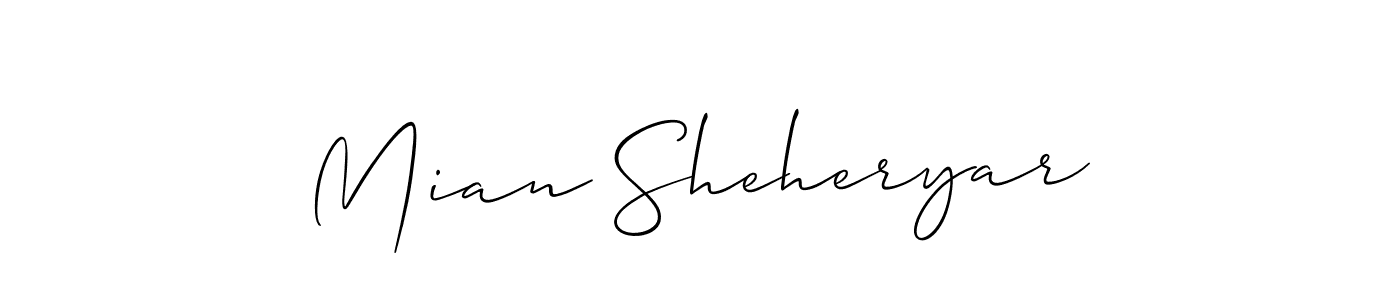 Once you've used our free online signature maker to create your best signature Allison_Script style, it's time to enjoy all of the benefits that Mian Sheheryar name signing documents. Mian Sheheryar signature style 2 images and pictures png