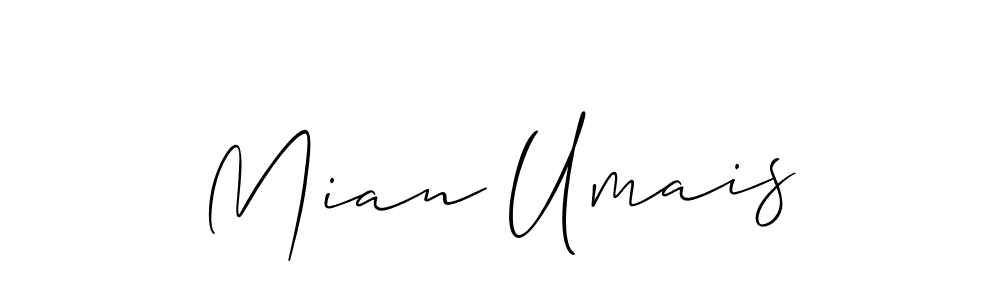 if you are searching for the best signature style for your name Mian Umais. so please give up your signature search. here we have designed multiple signature styles  using Allison_Script. Mian Umais signature style 2 images and pictures png