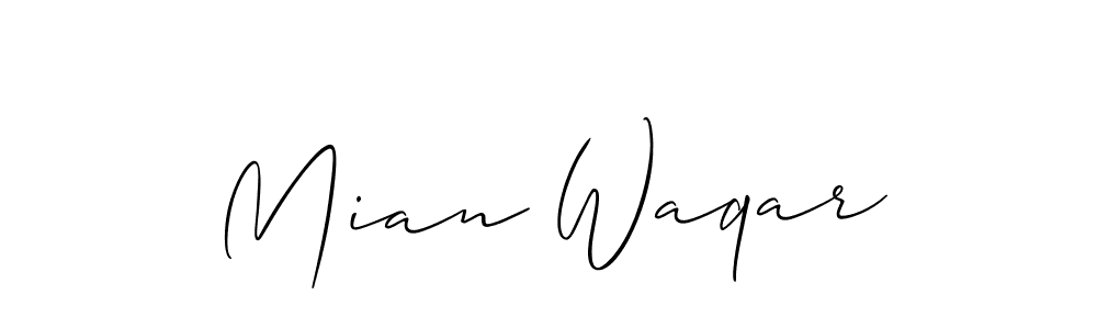 This is the best signature style for the Mian Waqar name. Also you like these signature font (Allison_Script). Mix name signature. Mian Waqar signature style 2 images and pictures png