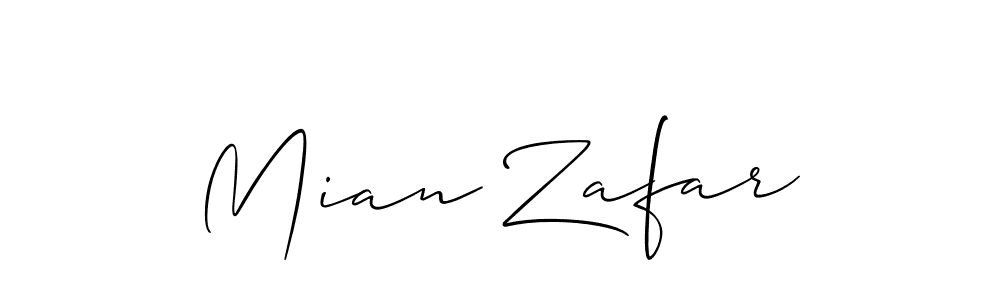 Design your own signature with our free online signature maker. With this signature software, you can create a handwritten (Allison_Script) signature for name Mian Zafar. Mian Zafar signature style 2 images and pictures png