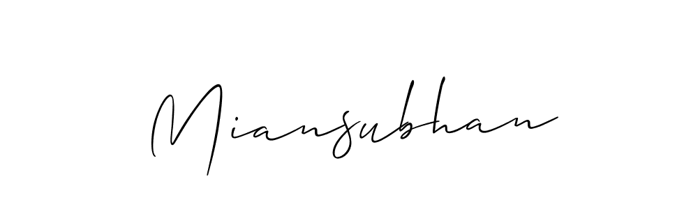 if you are searching for the best signature style for your name Miansubhan. so please give up your signature search. here we have designed multiple signature styles  using Allison_Script. Miansubhan signature style 2 images and pictures png