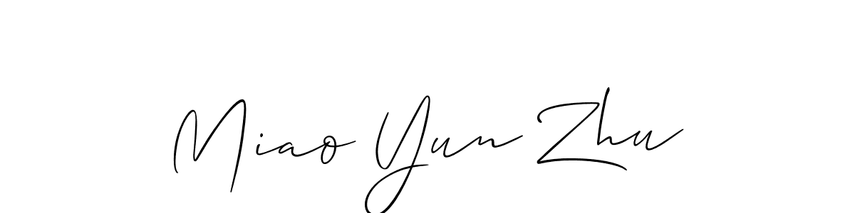 You should practise on your own different ways (Allison_Script) to write your name (Miao Yun Zhu) in signature. don't let someone else do it for you. Miao Yun Zhu signature style 2 images and pictures png