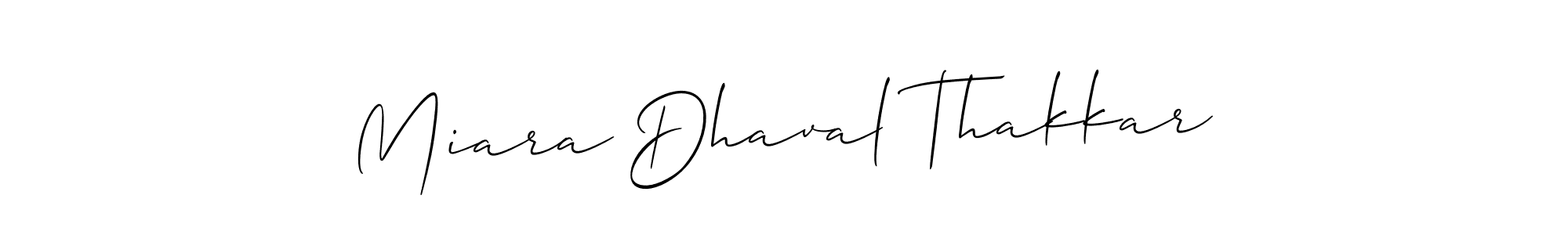 Also we have Miara Dhaval Thakkar name is the best signature style. Create professional handwritten signature collection using Allison_Script autograph style. Miara Dhaval Thakkar signature style 2 images and pictures png