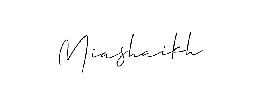 Also You can easily find your signature by using the search form. We will create Miashaikh name handwritten signature images for you free of cost using Allison_Script sign style. Miashaikh signature style 2 images and pictures png