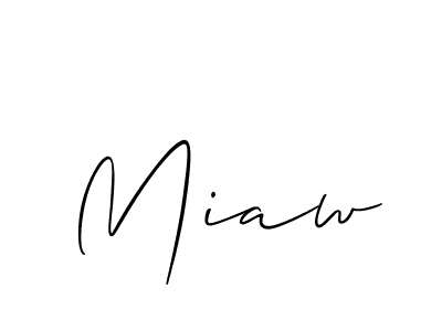 Use a signature maker to create a handwritten signature online. With this signature software, you can design (Allison_Script) your own signature for name Miaw. Miaw signature style 2 images and pictures png