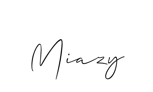 The best way (Allison_Script) to make a short signature is to pick only two or three words in your name. The name Miazy include a total of six letters. For converting this name. Miazy signature style 2 images and pictures png