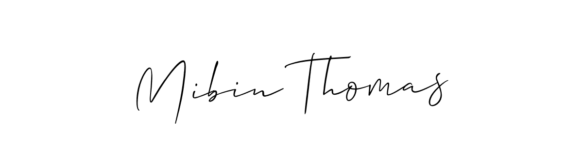 How to Draw Mibin Thomas signature style? Allison_Script is a latest design signature styles for name Mibin Thomas. Mibin Thomas signature style 2 images and pictures png