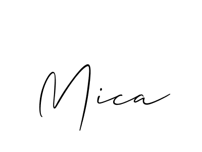 The best way (Allison_Script) to make a short signature is to pick only two or three words in your name. The name Mica include a total of six letters. For converting this name. Mica signature style 2 images and pictures png
