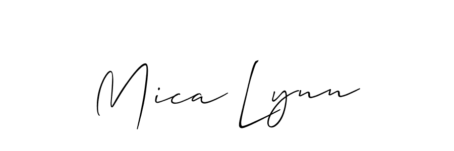 Also we have Mica Lynn name is the best signature style. Create professional handwritten signature collection using Allison_Script autograph style. Mica Lynn signature style 2 images and pictures png