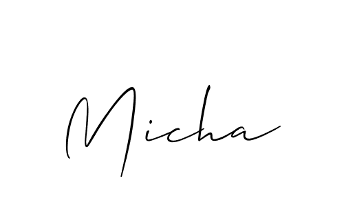 How to Draw Micha signature style? Allison_Script is a latest design signature styles for name Micha. Micha signature style 2 images and pictures png