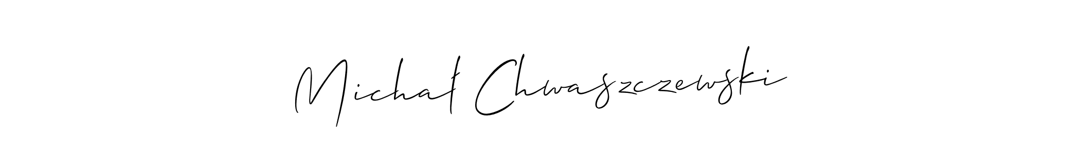 if you are searching for the best signature style for your name Michał Chwaszczewski. so please give up your signature search. here we have designed multiple signature styles  using Allison_Script. Michał Chwaszczewski signature style 2 images and pictures png