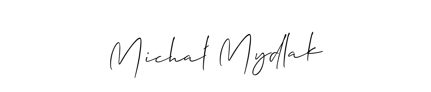 Create a beautiful signature design for name Michał Mydlak. With this signature (Allison_Script) fonts, you can make a handwritten signature for free. Michał Mydlak signature style 2 images and pictures png