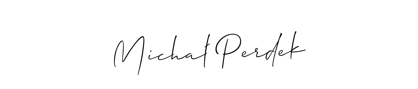 This is the best signature style for the Michał Perdek name. Also you like these signature font (Allison_Script). Mix name signature. Michał Perdek signature style 2 images and pictures png