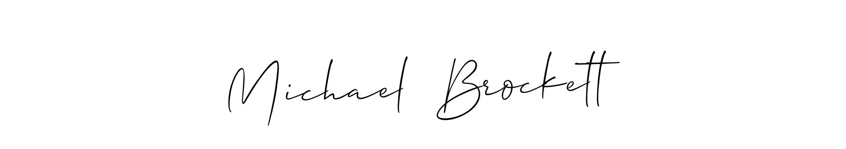 Michael  Brockett stylish signature style. Best Handwritten Sign (Allison_Script) for my name. Handwritten Signature Collection Ideas for my name Michael  Brockett. Michael  Brockett signature style 2 images and pictures png