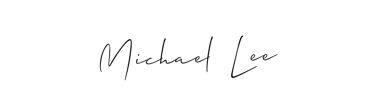 How to make Michael  Lee signature? Allison_Script is a professional autograph style. Create handwritten signature for Michael  Lee name. Michael  Lee signature style 2 images and pictures png