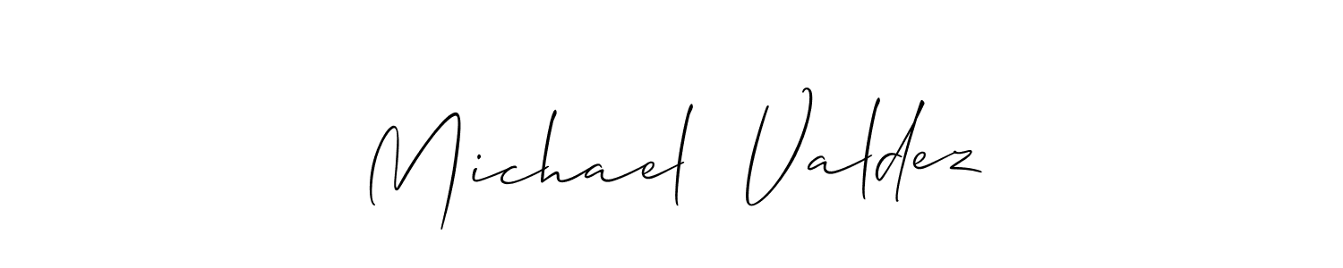 if you are searching for the best signature style for your name Michael  Valdez. so please give up your signature search. here we have designed multiple signature styles  using Allison_Script. Michael  Valdez signature style 2 images and pictures png
