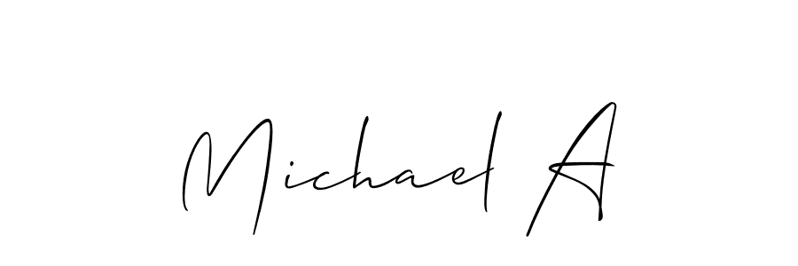 Make a short Michael A signature style. Manage your documents anywhere anytime using Allison_Script. Create and add eSignatures, submit forms, share and send files easily. Michael A signature style 2 images and pictures png